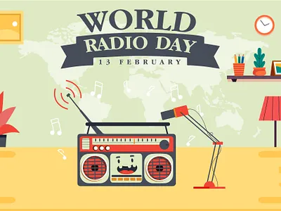 world radio day design banner design branding graphic design poster poster design