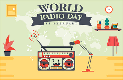 world radio day design banner design branding graphic design poster poster design