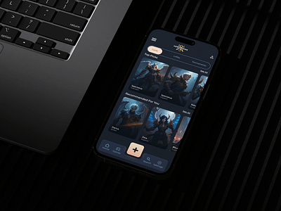 Hero Wars Card Game App Design app card design futuristic game graphic design hero ui videogame web design