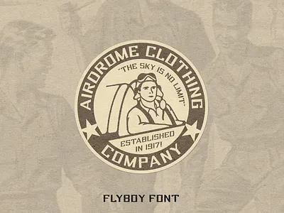 Airdrome Clothing Co airforce badge branding car classic clothing font font design graphic design identity illustration logo patch pilot retro retro font typeface typography vintage vintage brand