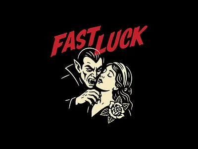 Midnight Kiss branding illustration logo typography vampire