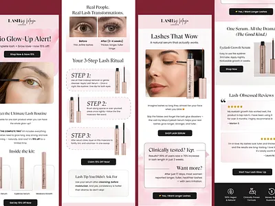 Email Template Design for Beauty Brand email email design email marketing email newsletter email template figma figma email design klaviyo klaviyo template layout design makeup skin care ui