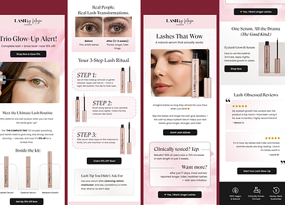 Email Template Design for Beauty Brand email email design email marketing email newsletter email template figma figma email design klaviyo klaviyo template layout design makeup skin care ui
