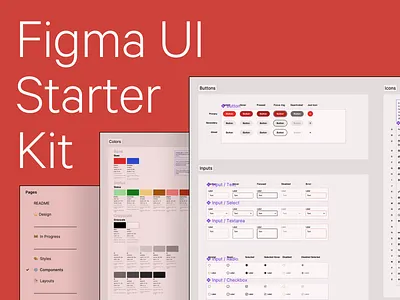 Figma UI Starter Kit [Free Resource] components figma foundation free product design resource starter file styles ui kit web design