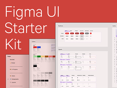 Figma UI Starter Kit [Free Resource] components figma foundation free product design resource starter file styles ui kit web design