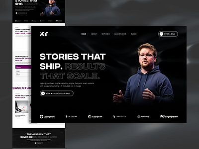 UX/UI for an AI-Powered Fractional CMO Agency darkthemedesign