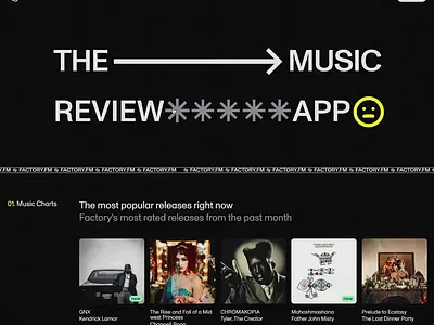 Factory.fm Marketing Website carl fairclough factory.fm marketing website music review app osc.wtf oscillator