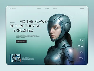 AI Cybersecurity SaaS – UX/UI Landing Page Design ai ai security clean concept cyber tool cybersecurity design figma futuristic glassmorphism gradient landing minimal saas security ui uiux ux
