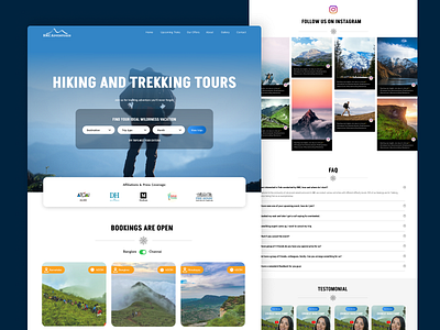 Adventure Treks Landing Page graphic design ui