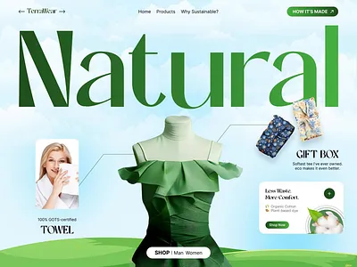 Natural Clothing Brand – Minimal & Sustainable eCommerce Website branding cloth brand ecommerce fashion brand figma home page landing page design minimal modern web natural brand organicclothing shopdesign sustainable brand sustainablefashion ui uiux design web ui website design