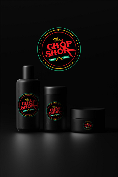 The Chop Shop — Bold Logo & Grooming Product Packaging Design design inspiration