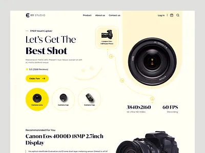 FT Studio- Product Landing Page branding camera design design concept designagency falconthought graphic design illustration landing page product product landing page product page ui ux web web design website