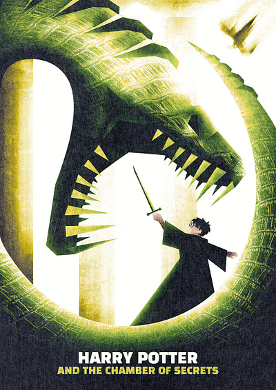 Harry Potter and the Chamber of Secrets // POSTER book design design graphic design harry potter illustration movie poster poster snake vector