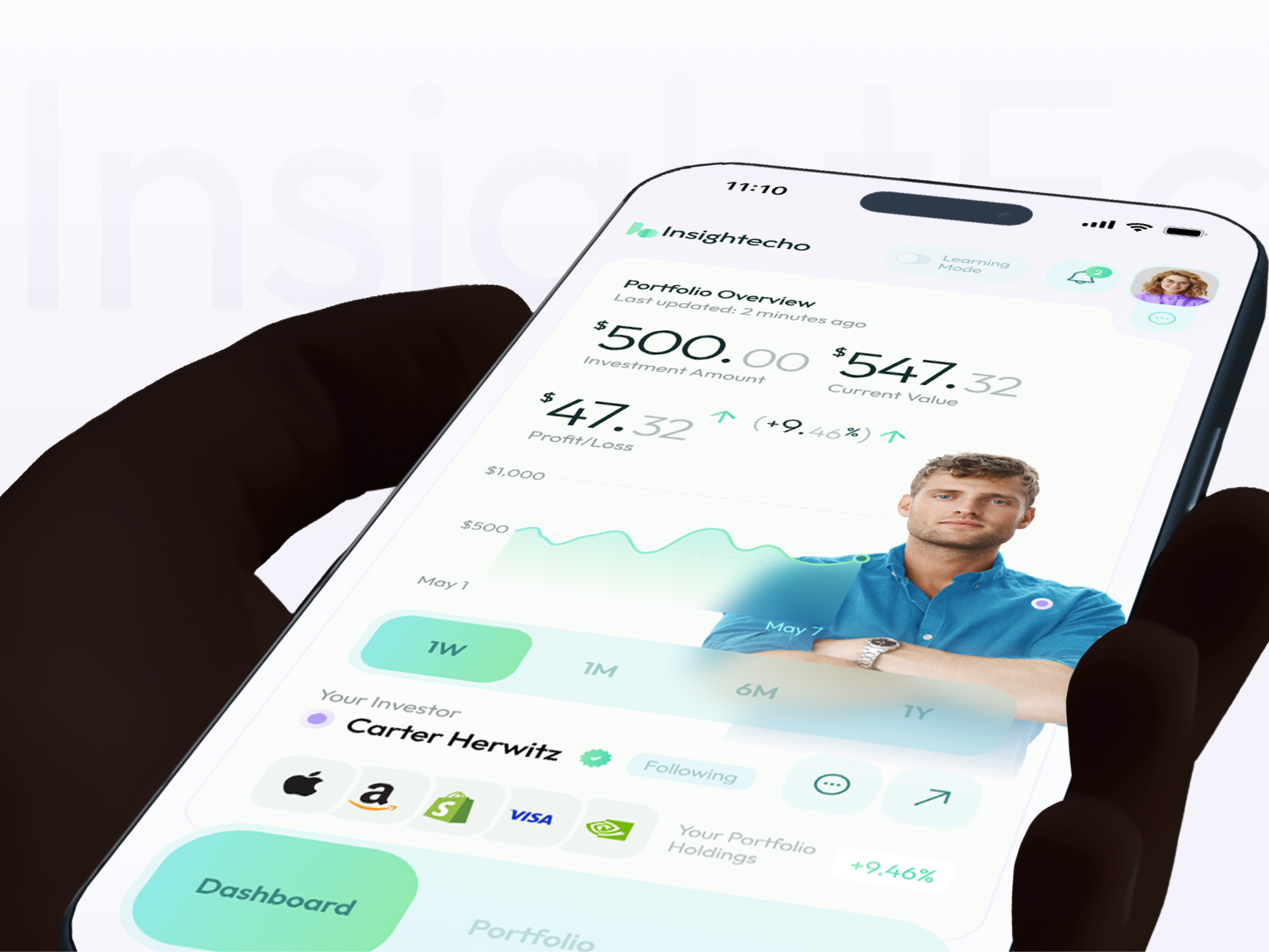 InsightEcho - Investment Guidance Platform - UX/UI animation branding figma fintech graphic design logo ui