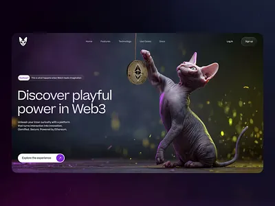 Playful Web3 Screen – Where Curiosity Meets Crypto ui concept