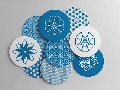 Decorative coasters – Handcrafted design brand brand identity branding brandingproject coasters creative brand decorative design design dribbblebranding flower logo flowers graphic design home design localbrand logo logo design mandala