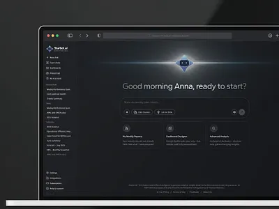 ⭐Starbot AI: homepage of a chatbot for advanced sales analysis ai ai chat chatbot design desktop figma ui ui design ux ux design