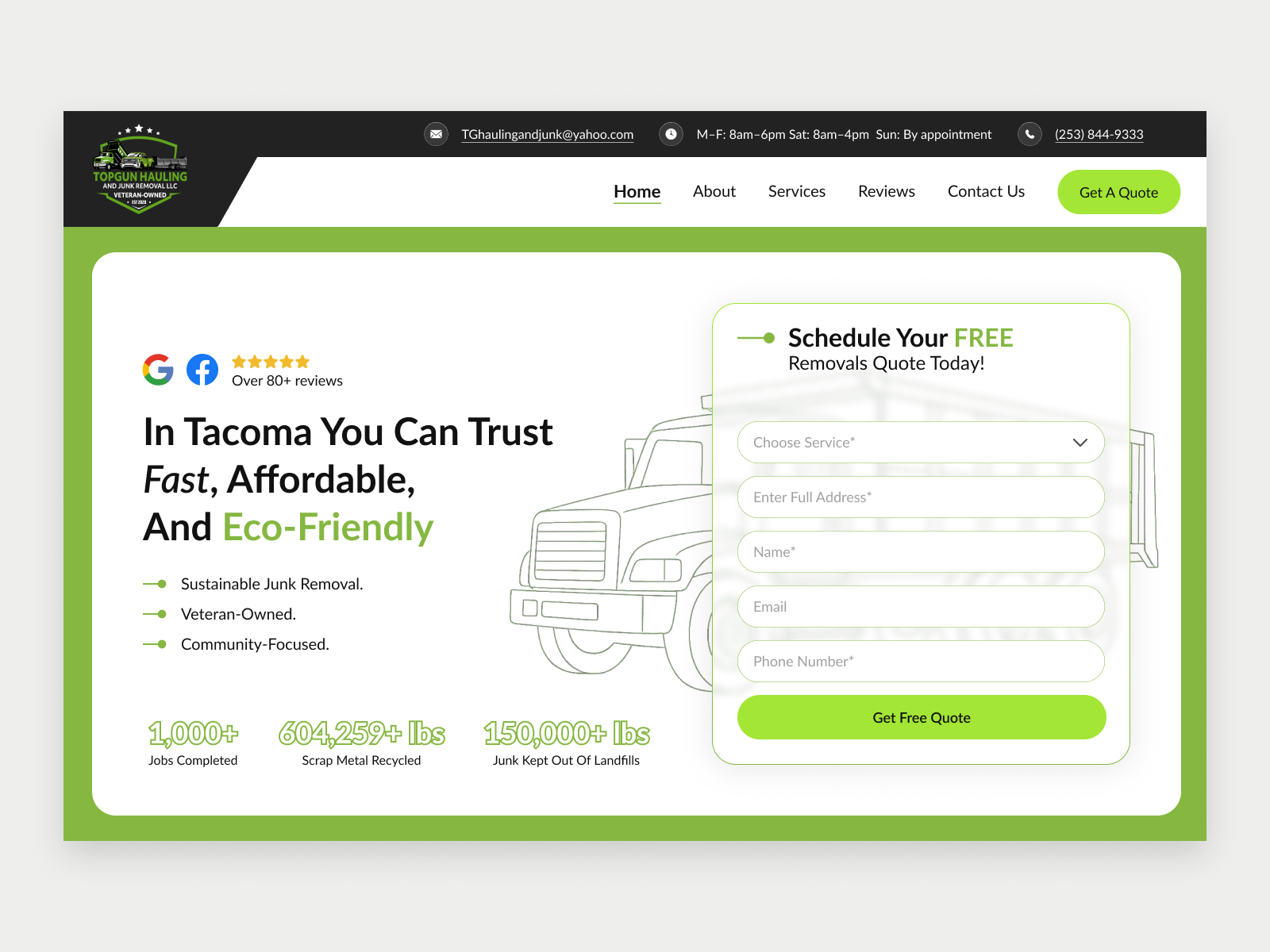 Example of Conversion Focused Landing Page Design