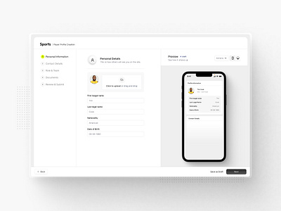 🏀 Sports Player Profile Creator - Desktop & Mobile Experience mobileui onboarding playerprofile product design profilecreation sportsapp ui webdesign