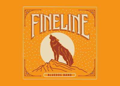 FINELINE | Bluedog Band apparel badge design graphic design illustration lettering t shirt