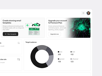 Email campaign dashboard (dark and light mode) dark mode dashboard design email campaign email marketing light mode product design ui ux