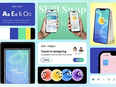Skill Swap - Learn a skill and trade a skill app design design graphic design inspiration logo skill app skill swap ui ui design uiux