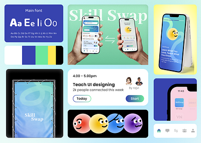 Skill Swap - Learn a skill and trade a skill app design design graphic design inspiration logo skill app skill swap ui ui design uiux