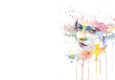 Grace in Lines: Feminine Portrait Illustration illustration