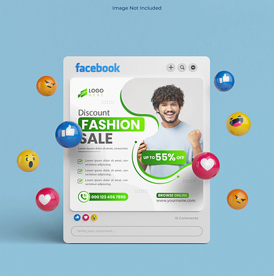 Fashion Social Media Post Design model post design