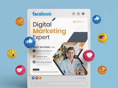 Digital Marketing Expert Social Media Post Design marketing planner post