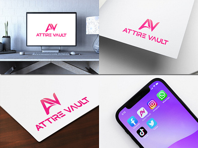 A & V letter Logo design project for Attire Vault agency logo av letter icon logo business logo clothing logo fashion logo graphic design graphic desiner logo logo design logo designer logo icon logo idea logo maker minimal logo