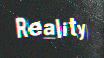 Broken Glitch Text Effect edgy graphic design