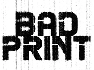 Bad Print Text Effect graphic design