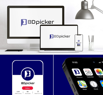 B&P letter logo design project for BDpicker bp leter icon logo bp lettter logo business logo creative logo design graphic design logo logo brand logo brand identity logo branding logo design logo desiner logo icon logo maker minimal logo web logo