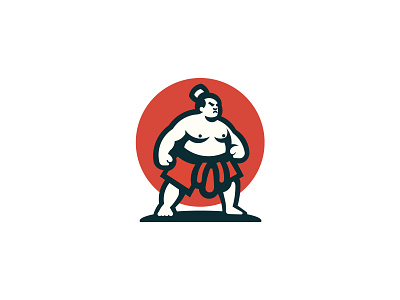 Sumo Warrior logo asian branding chinese fat food games graphic design illustration japan logo man people protection restaurent sports strong sumo unique vector wrestling