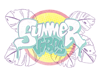 Summer Vibes design digital art digital graffiti fresco graffiti graphic design graphic designer illustration logo