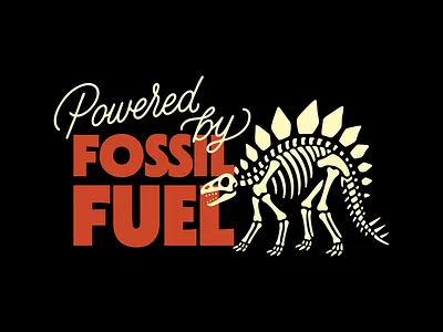 Fueled by the Fallen branding dinosaur illustration logo script type typography