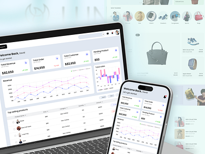 Ecommerce Admin Panel UI – Lunéda Dashboard Web & Mobile admin dashboard admin design admin ux clean ui darkuimode dashboard dashboard ui dashbord admin e commerce dashboard e commerce shopify ecommerce ui figma dashboard figma ui management dashboard mobile ready shopify shopify dashboard ui ux ux motion