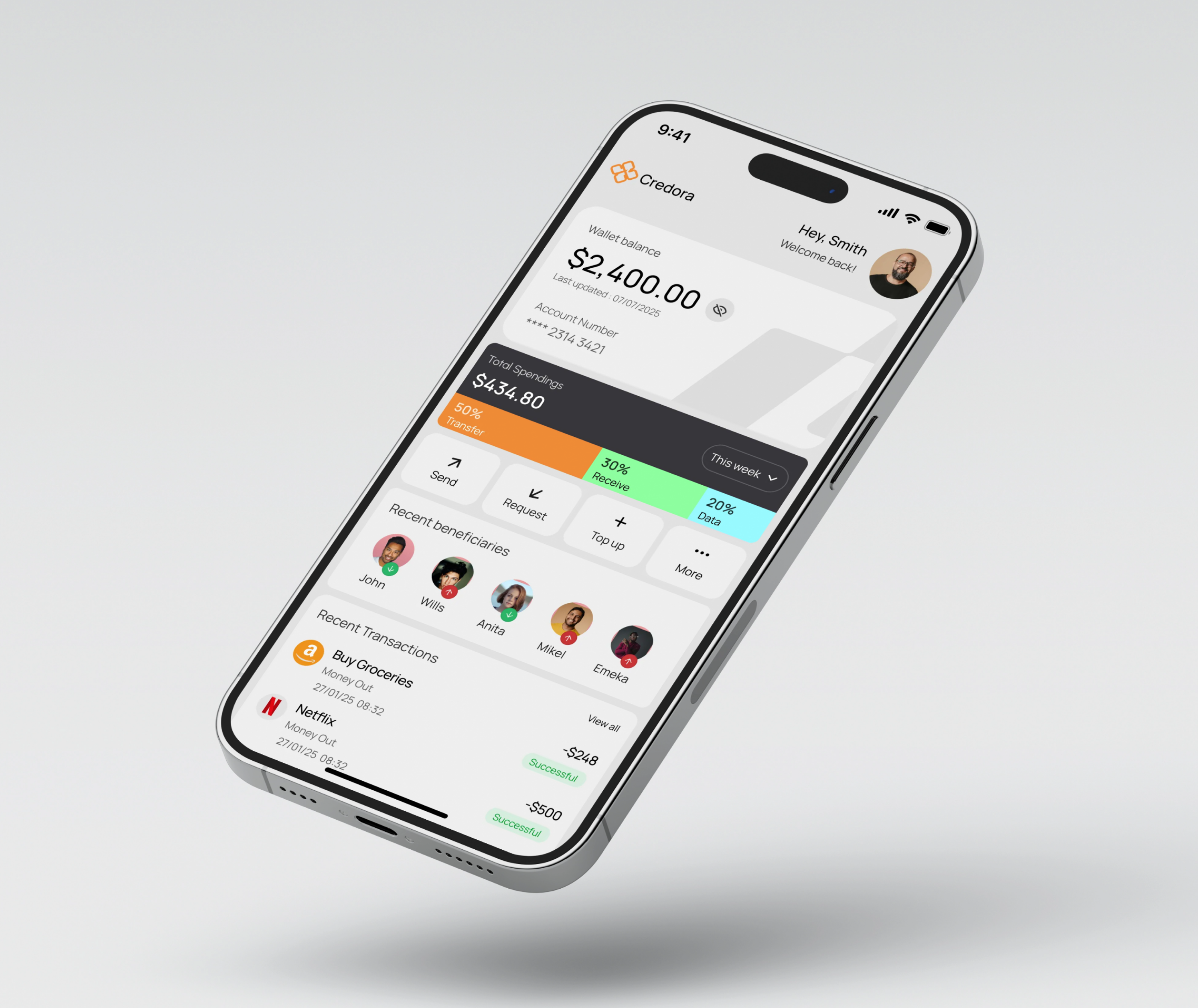 Credora - Finance Mobile App app design banking app design digital banking finance finance app fintech fintech app fintech design interface mobile mobile app mobileapp money money management product design transactions ui uiux ux