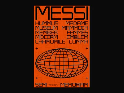 Letter "M" Testing design font fonts graphic design minimal orange poster poster design type type poster typeface typography typography poster