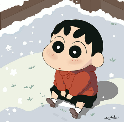 Visual Illustration (Shinchan) 2d 2d design design graphic design illustration sketch visual visual design
