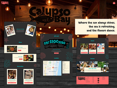 Calypso Bay Restaurant Landing Page brand design function information architecture landing page restaurant user flows ux design visuality website