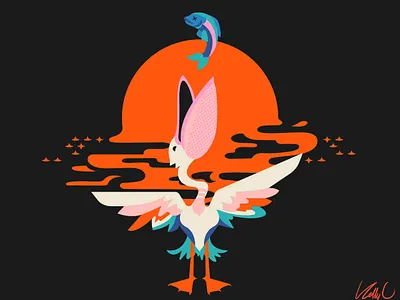 Travel Log: Day 3 branding dinner feathers fish graphic design illustration melting ocean pattern pelican summer sunset travel log vacation water waves