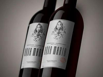 Packaging design | AQUA MARIA branding label design logo design packaging design