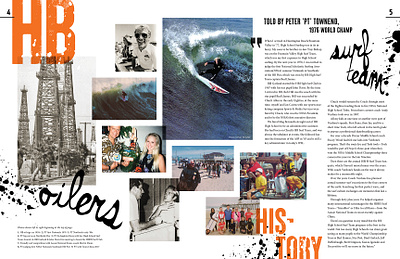 HBHS Surf Team Editorial editorial deisgn graphic design print design publication design