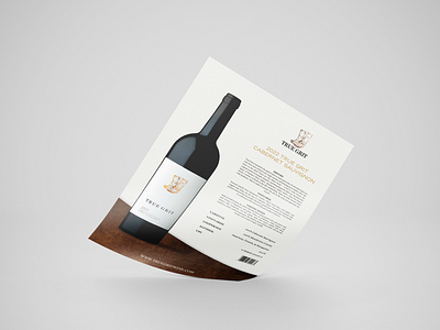 True Grit Cabernet Sauvignon Sell Sheet flyer graphic design print sell sheet wine