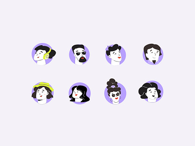 Icons set for Talenthood - Music network platform branding graphic design icon design iconography icons illustration mobile design ui design user interface ux design