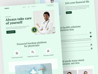 Doctor - Healthcare Landing page Design ahmed tamjid appointment appointment booking book appointment booking doctor clinic doctor appointment doctors doctors website find doctor health health app healthcare healthcare website hospital medical medical app medical website medicine minimal design