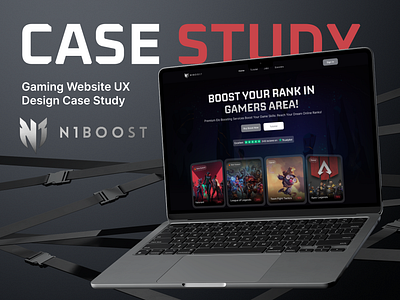NFT Gaming Website Design UX Case Study case study checkout clean dark mode dashboard esports futuristic ui game boosting gaming gaming website kaesui neon product design uiux user experience user flow web design