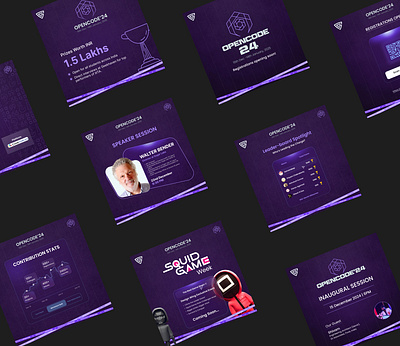 OpenCode'24 – Event Collateral Design branding collateral design design event event design graphic design open source poster